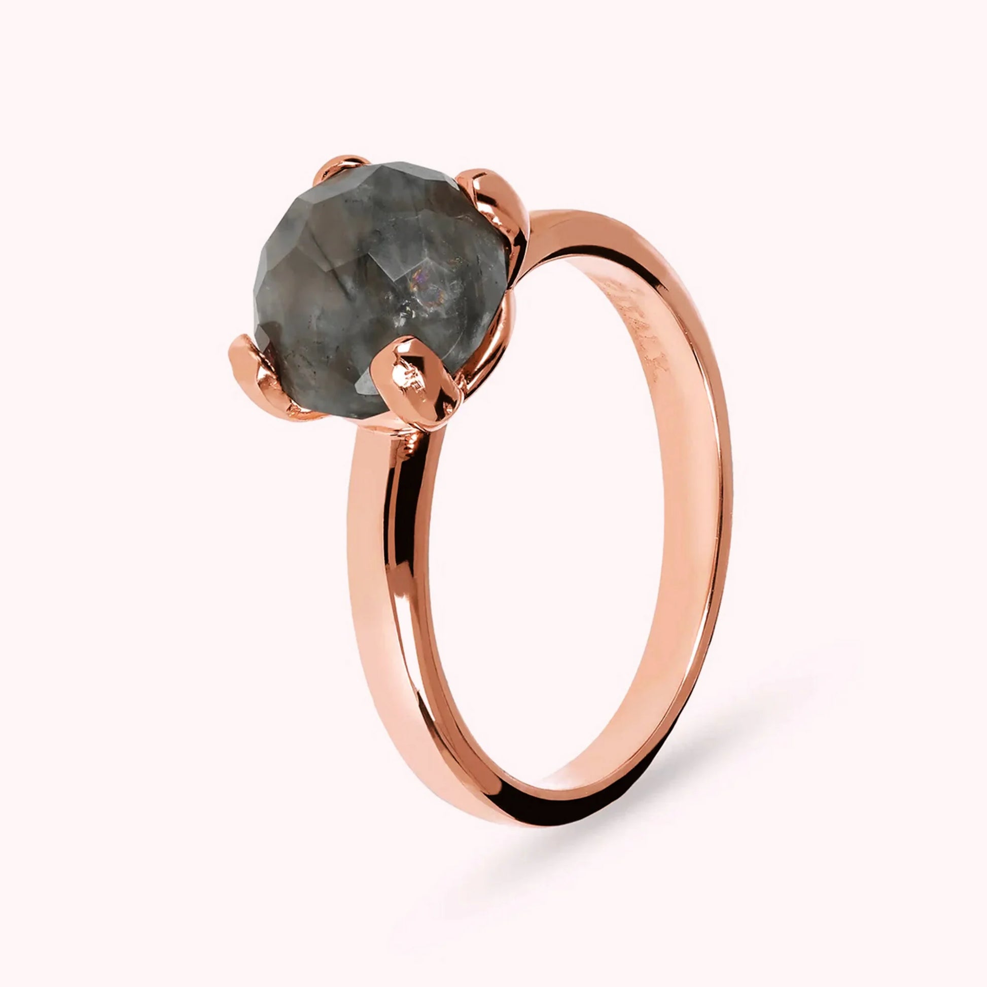 Anello Cocktail Medio con Pietra Naturale Tonda