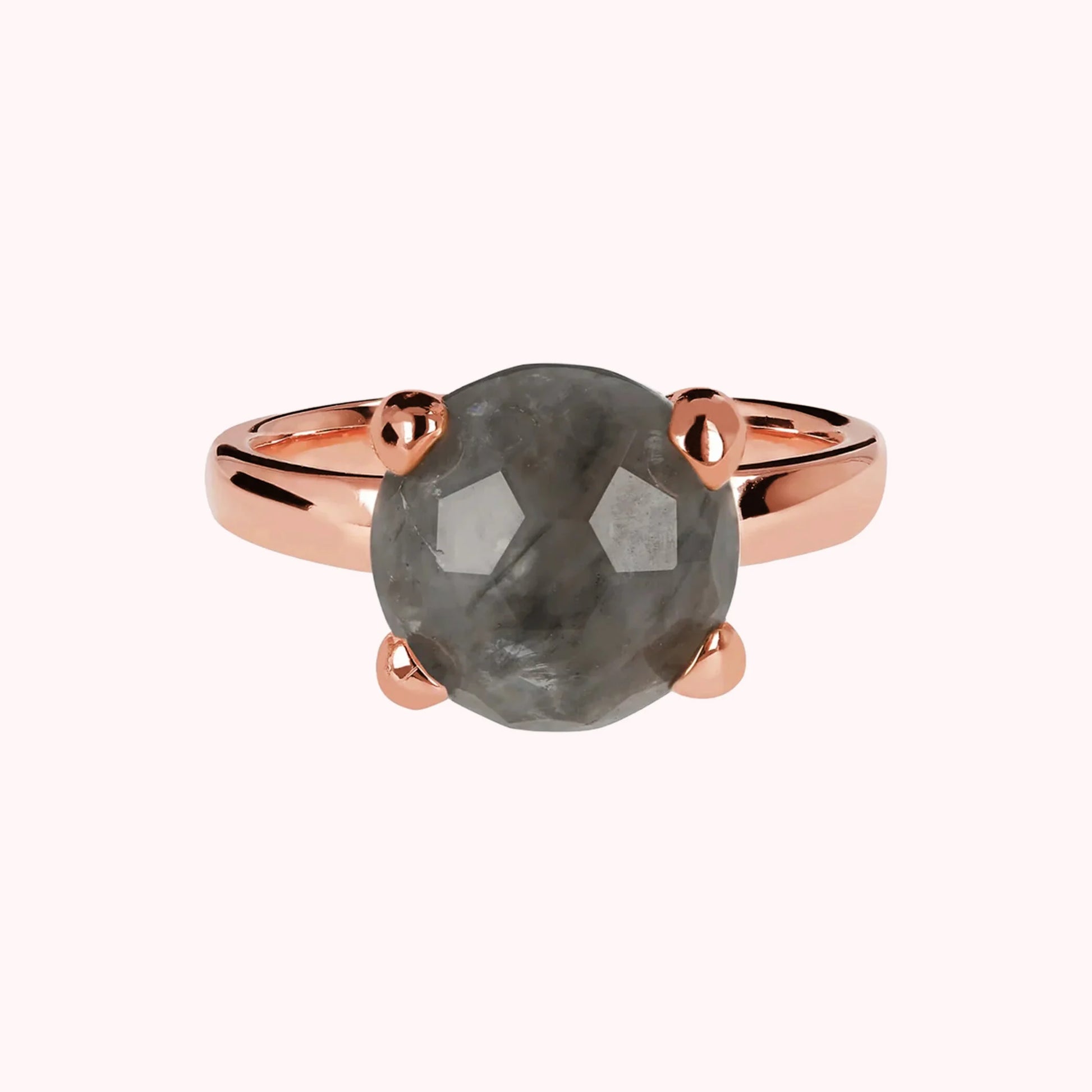 Anello Cocktail Medio con Pietra Naturale Tonda