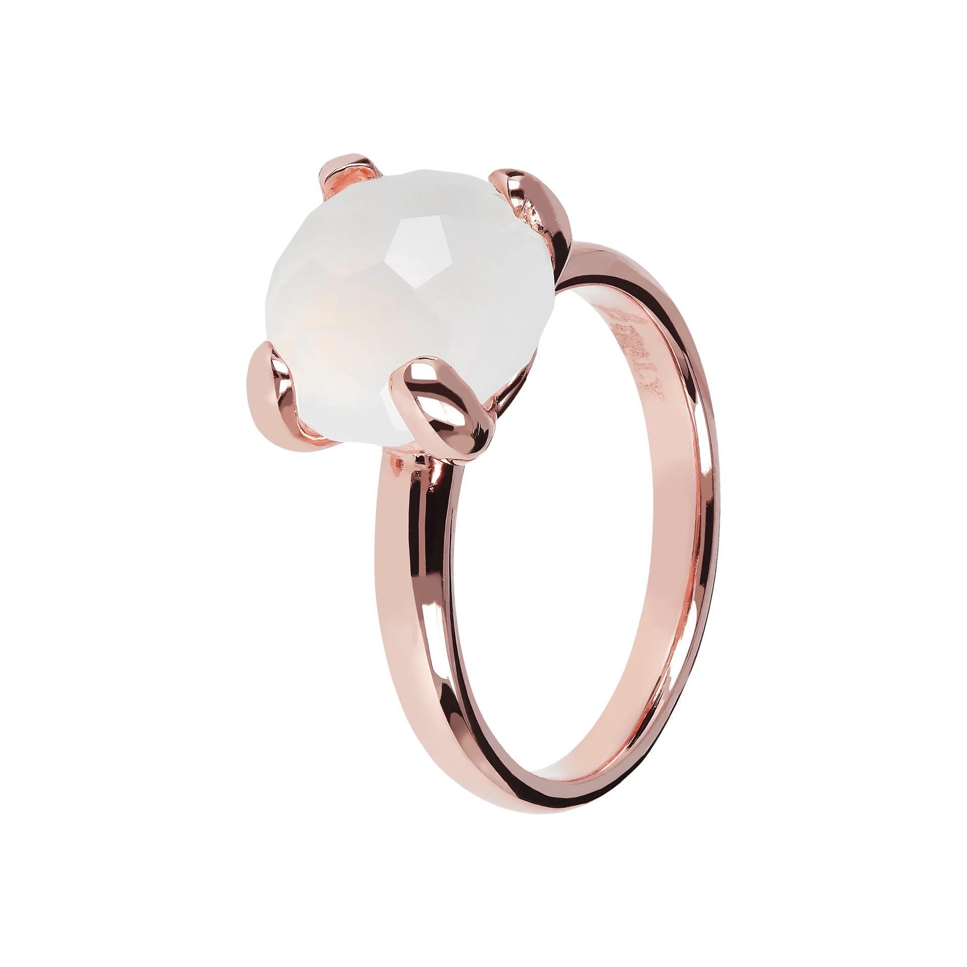 Anello Cocktail Medio con Pietra Naturale Tonda