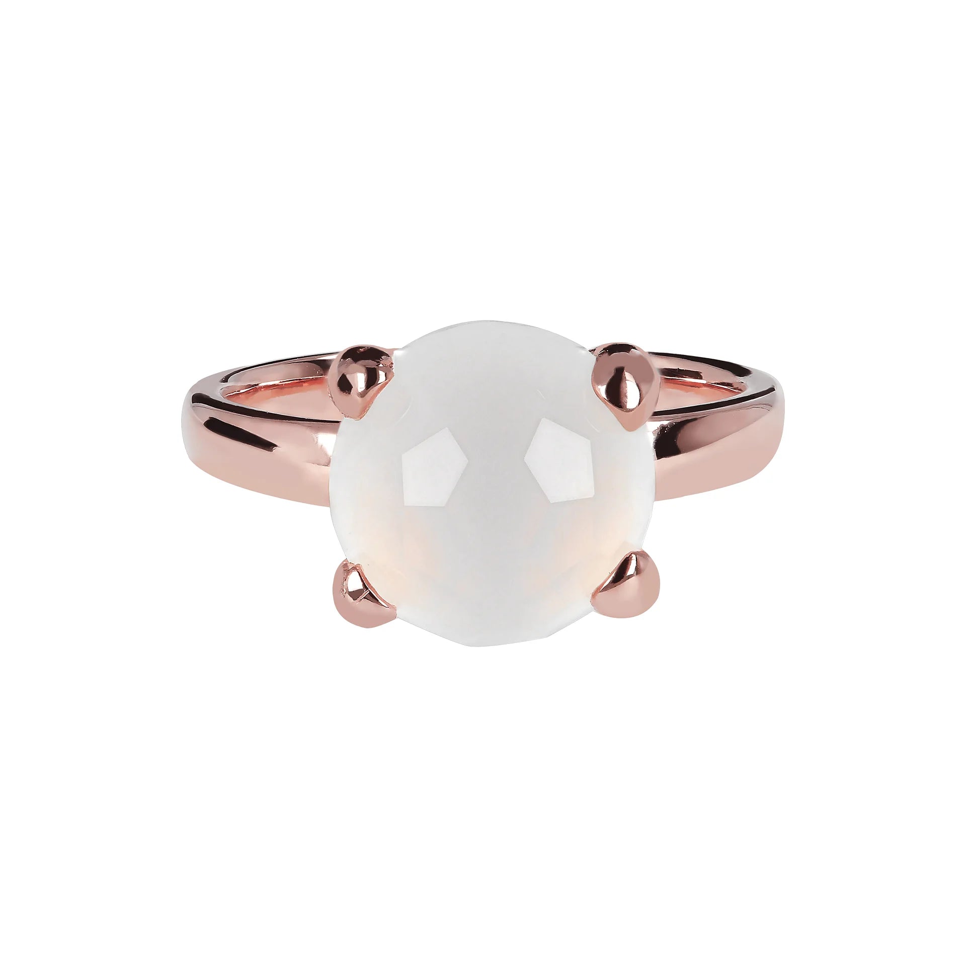 Anello Cocktail Medio con Pietra Naturale Tonda