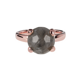 Medium Cocktail Ring with Round Natural Stone