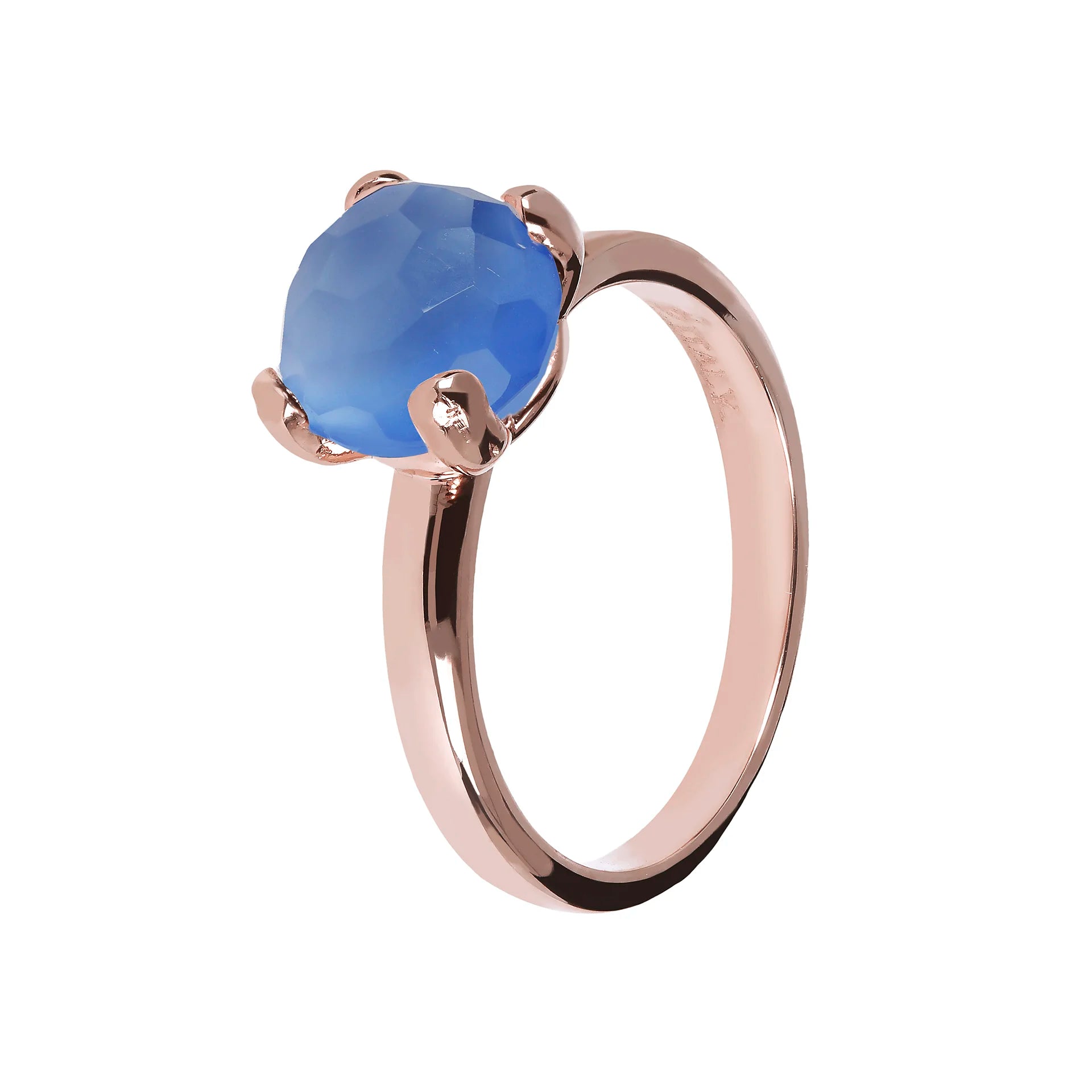 Mini Solitaire Ring with Natural Stone