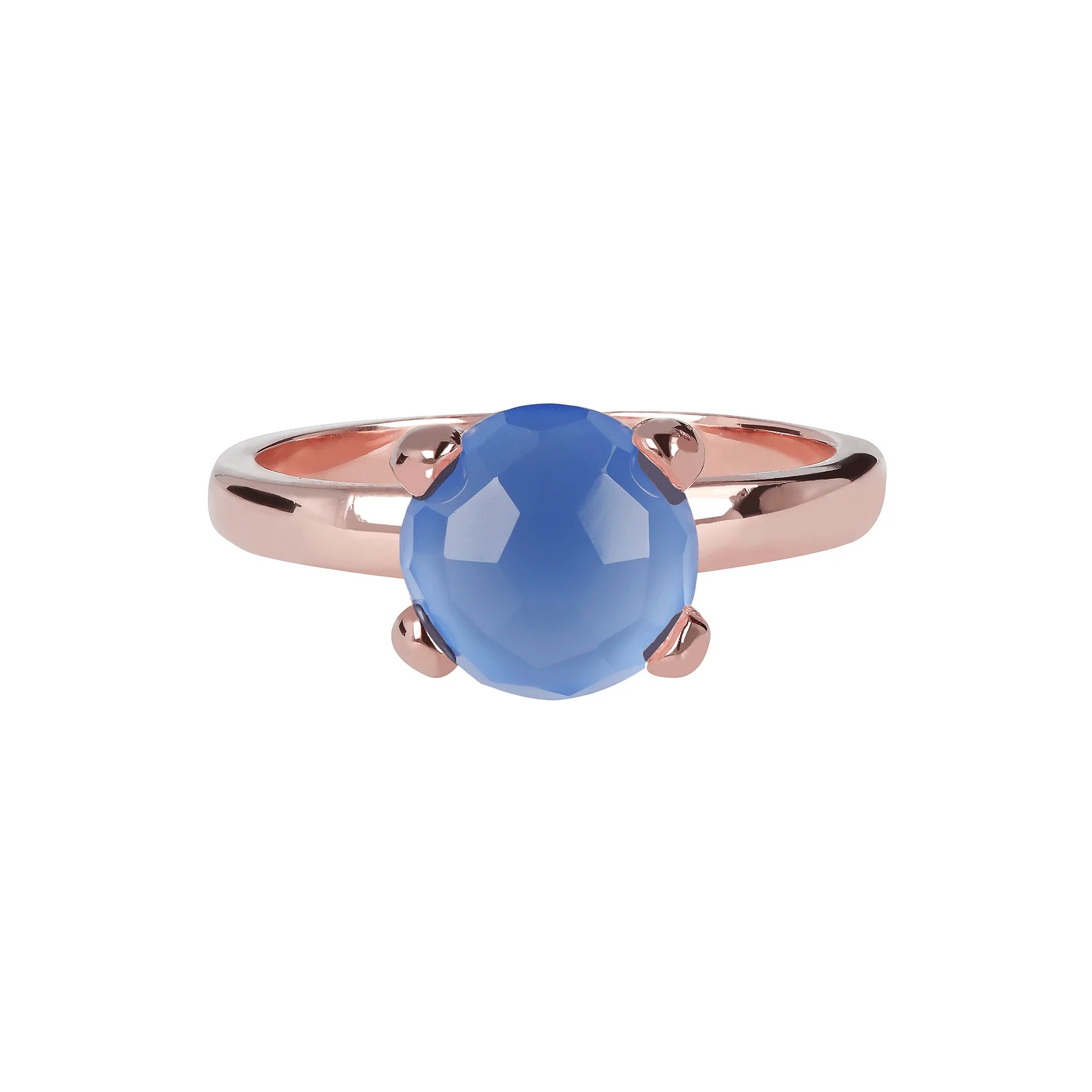 Mini Solitaire Ring with Natural Stone