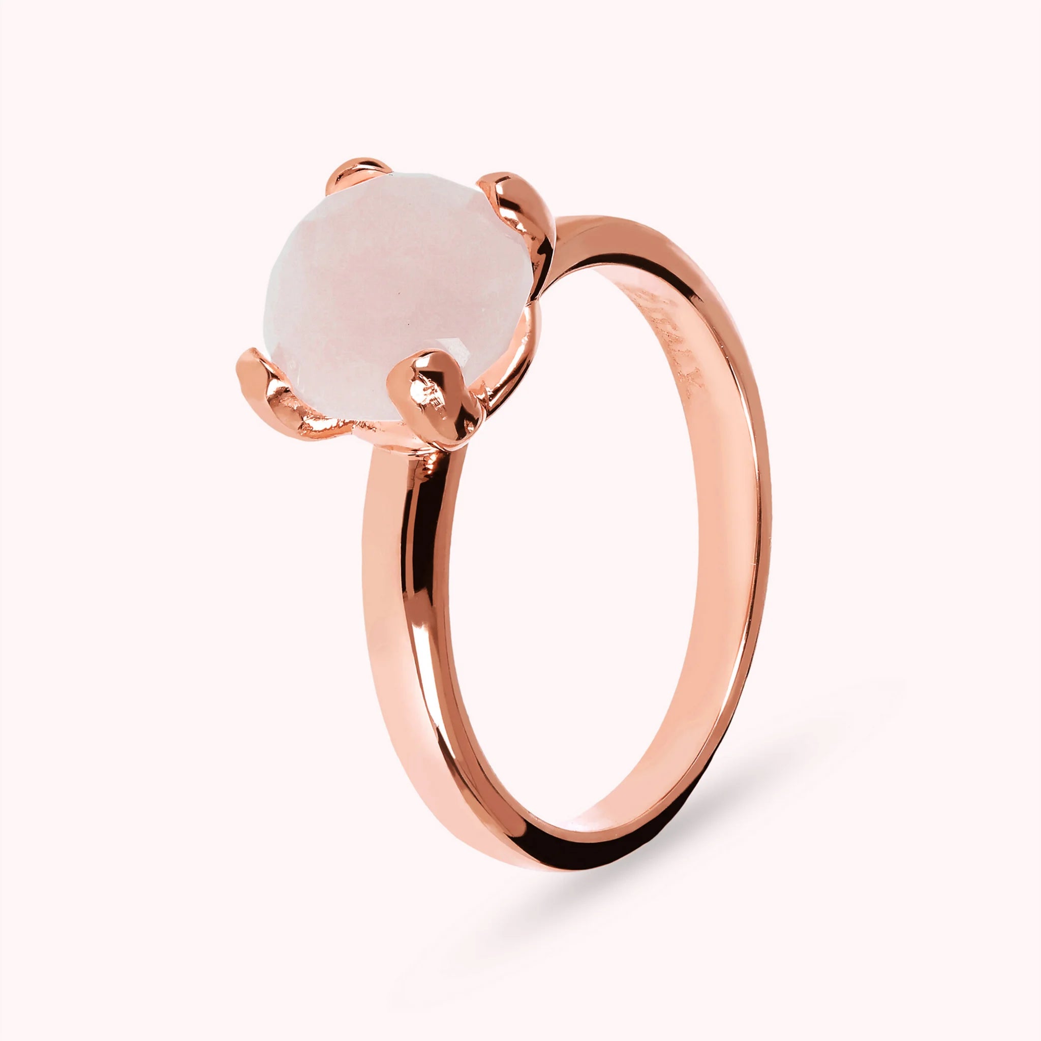 Mini Solitaire Ring with Natural Stone