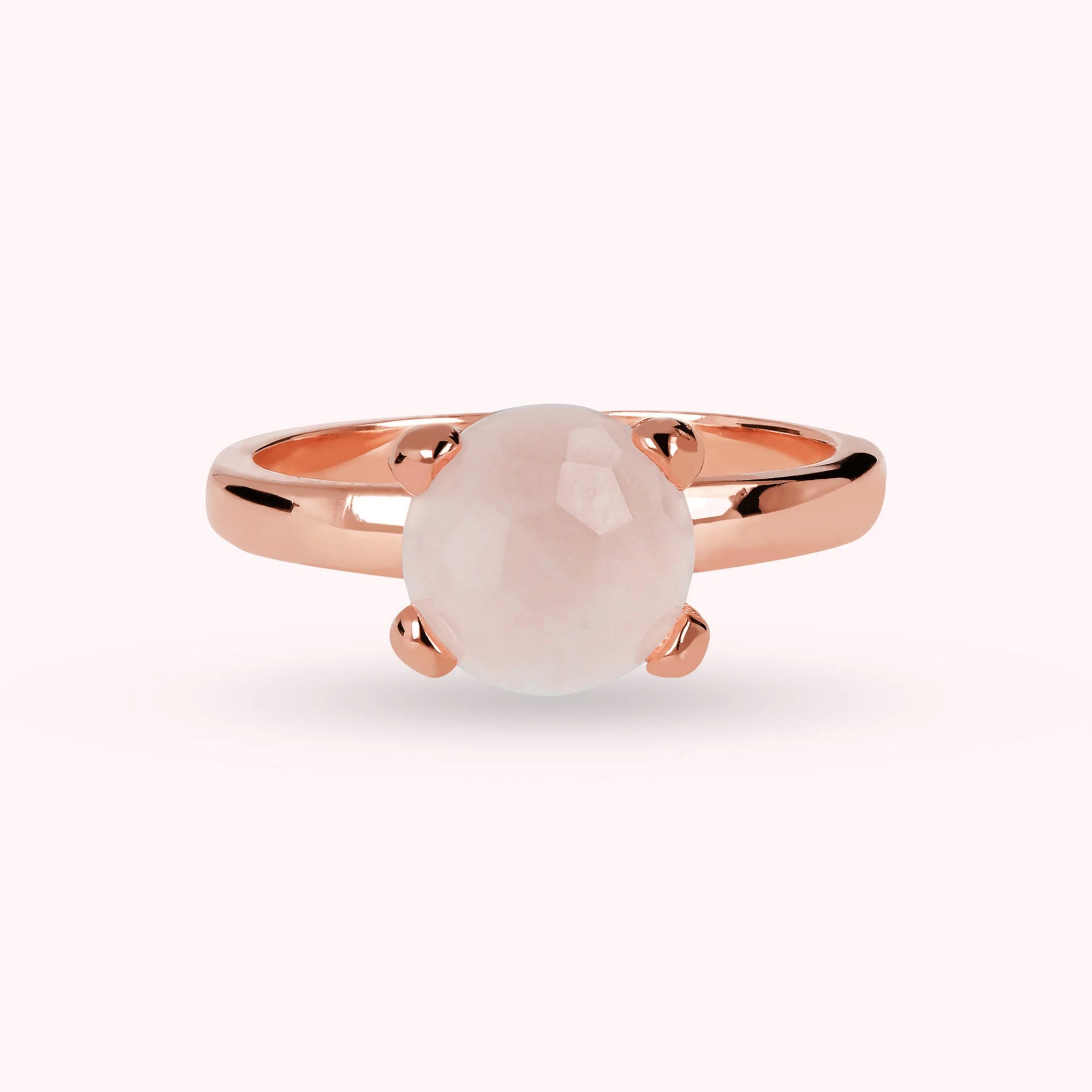 Mini Solitaire Ring with Natural Stone