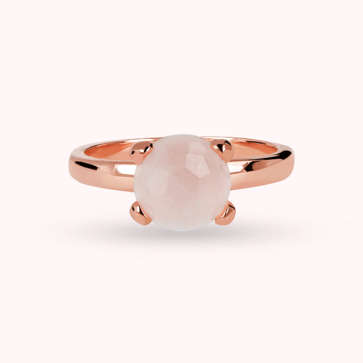 Mini Solitaire Ring with Natural Stone