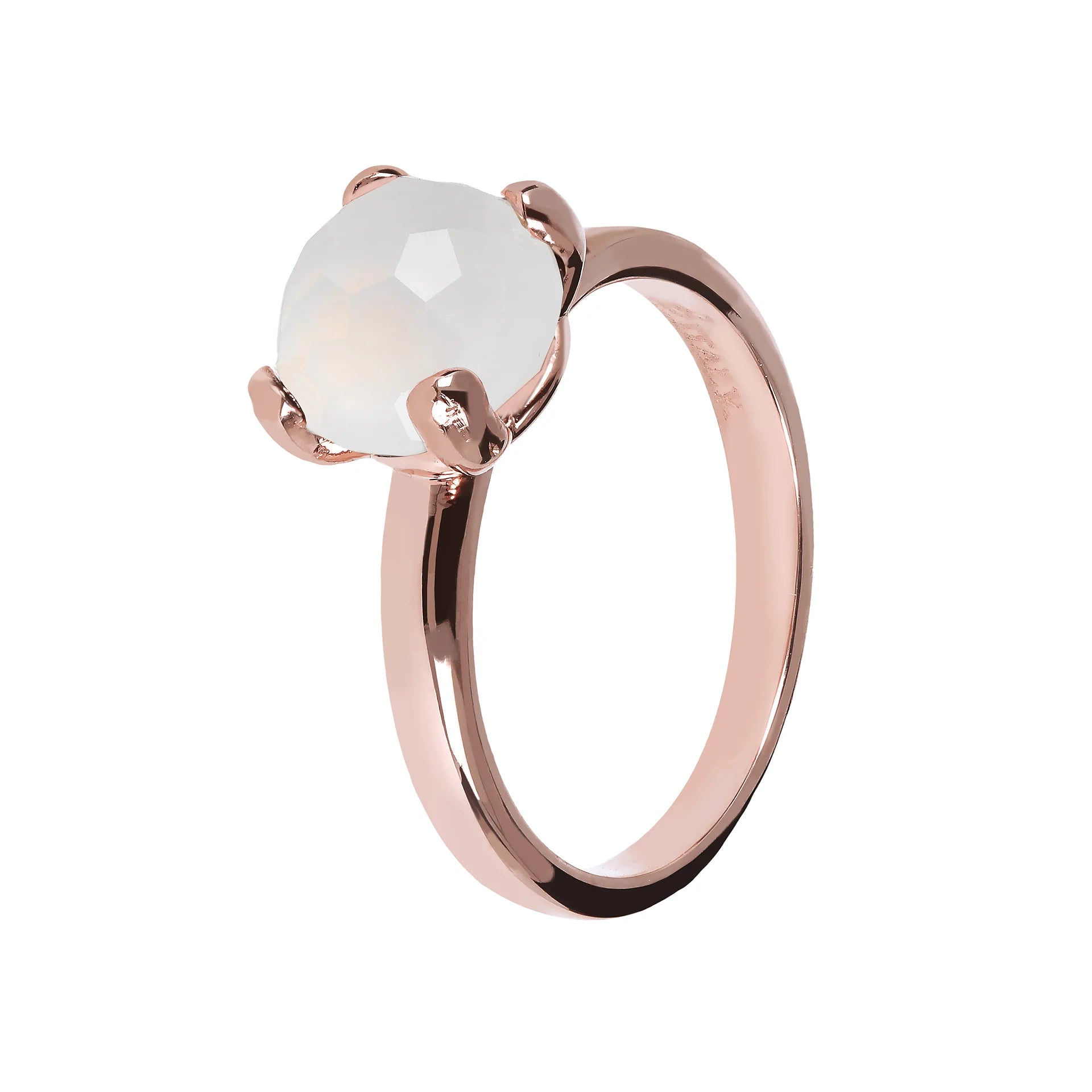 Mini Solitaire Ring with Natural Stone