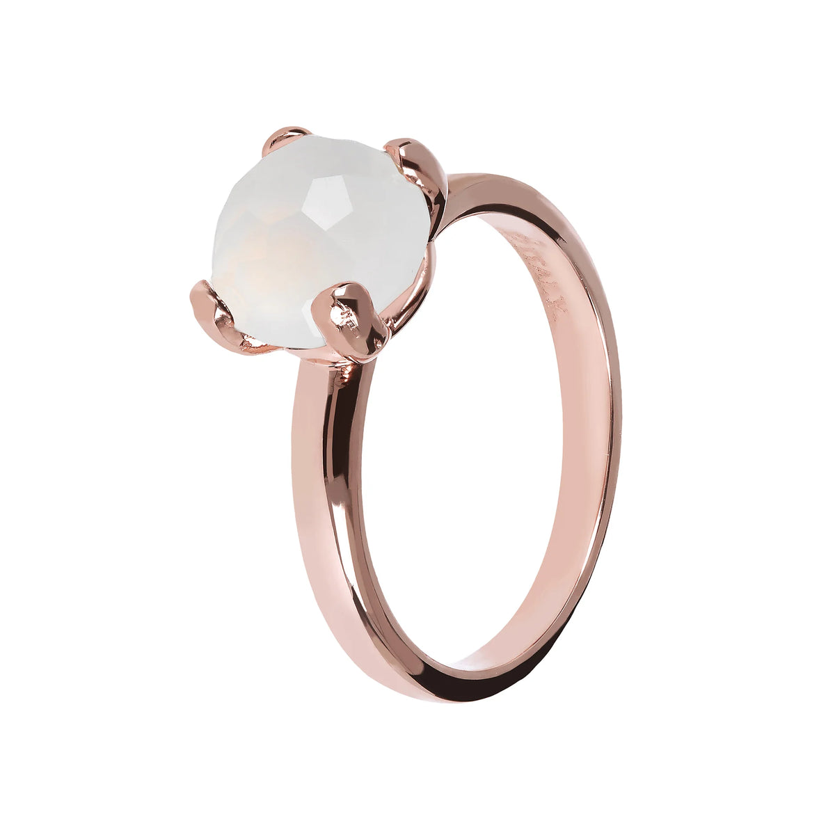 Mini Solitaire Ring with Natural Stone