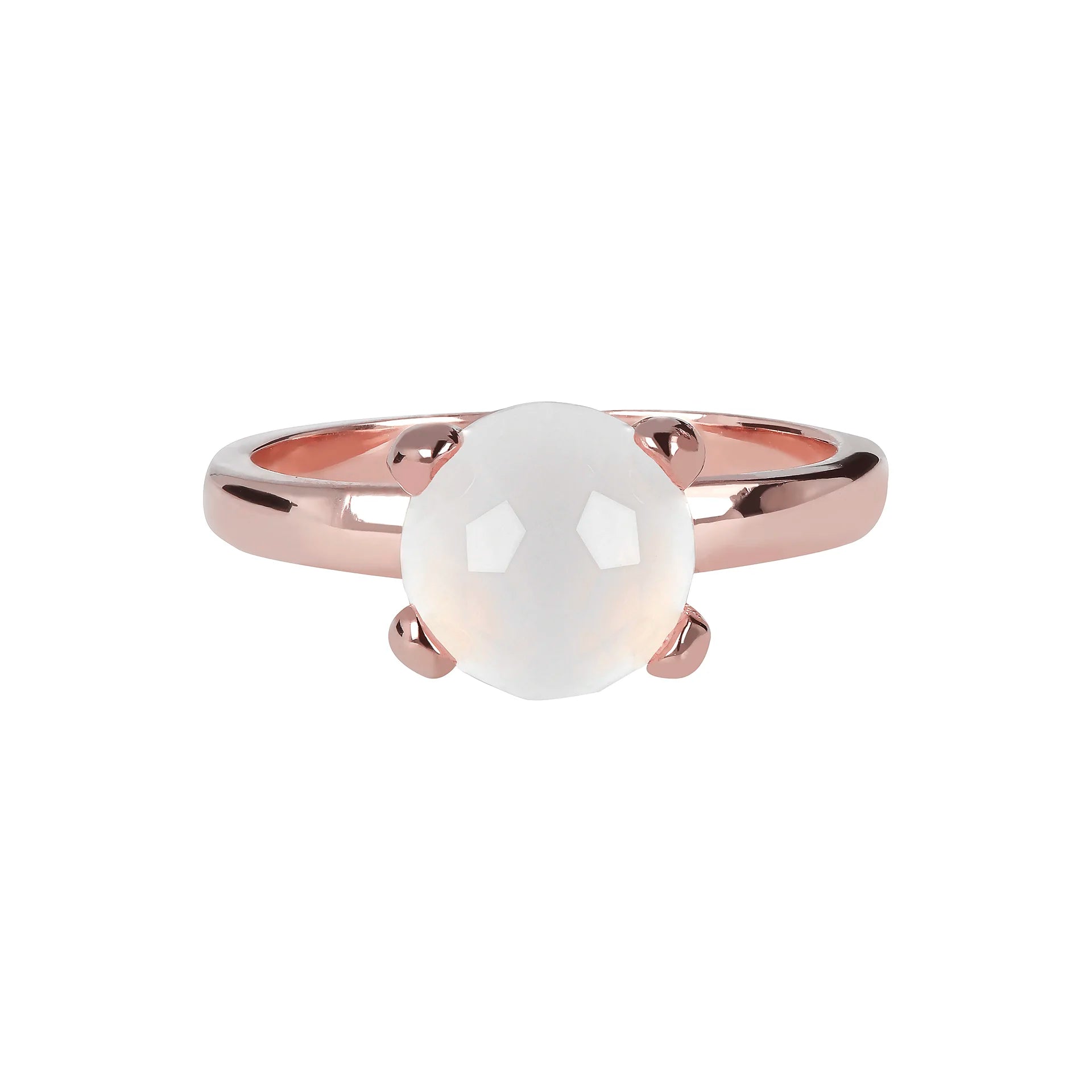 Mini Solitaire Ring with Natural Stone
