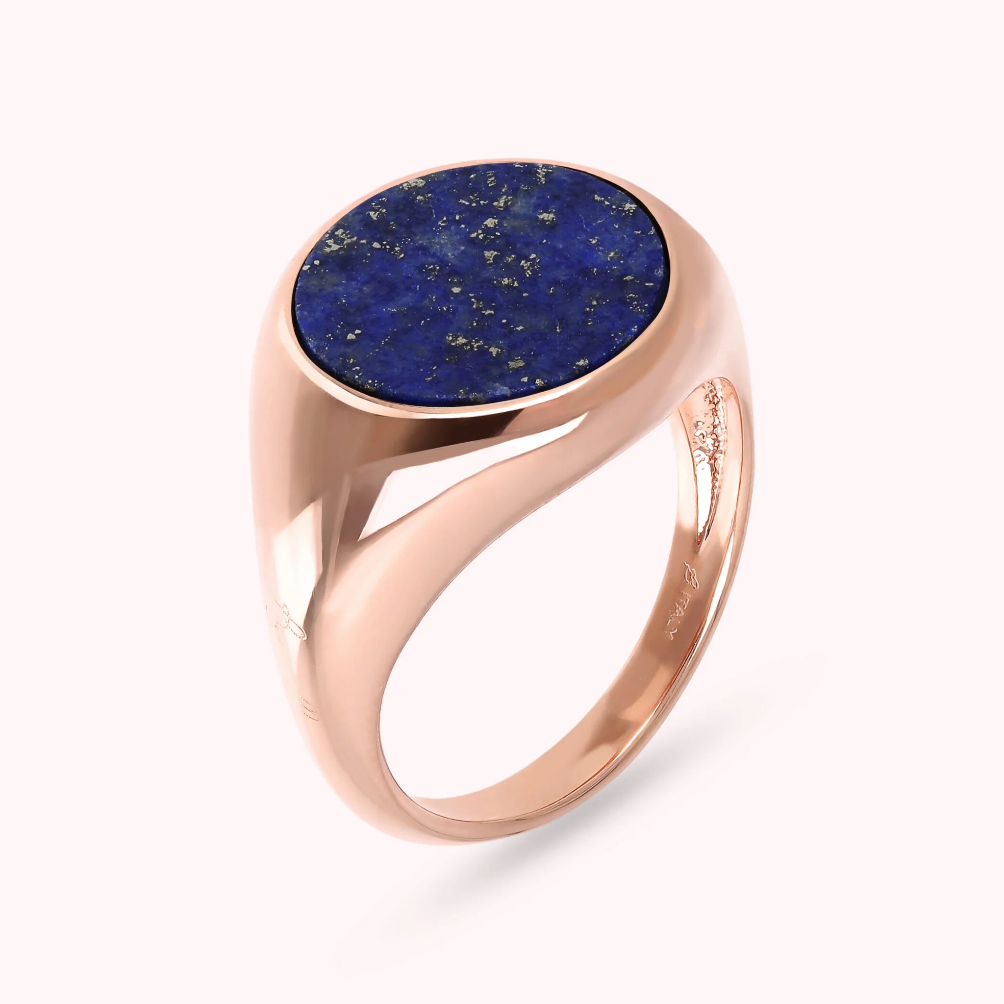 Anello Chevalier Piccolo con Pietra Naturale Piatta
