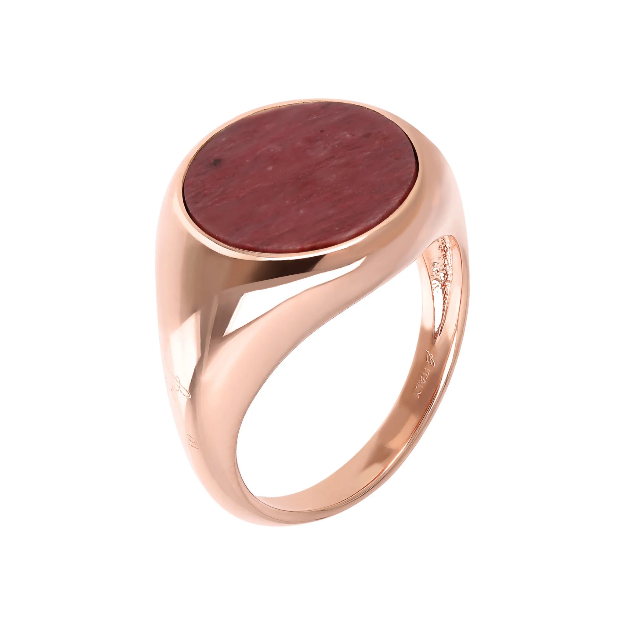 Anello Chevalier Piccolo con Pietra Naturale Piatta