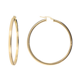 Thin Golden Hoop Earrings