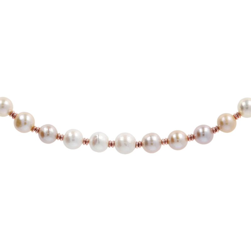 Necklace with Multicolor Freshwater Baroque Ming Pearls Ø 9/10 mm