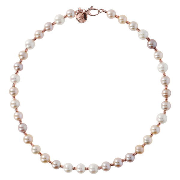 Multicolor Cultured Freshwater Baroque Ming Pearl Necklace