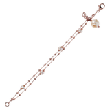 Bracelet chapelet multirangs avec sphères et perles Ming de culture d'eau douce Ø 6/12 mm