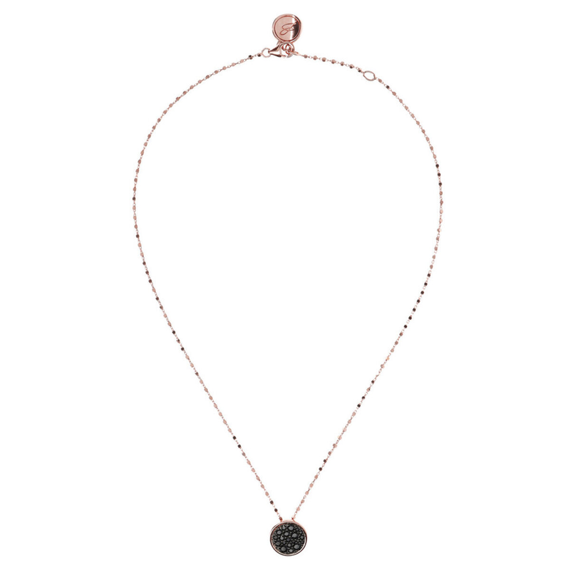 Cubetti Chain Necklace with Round Pavé Pendant