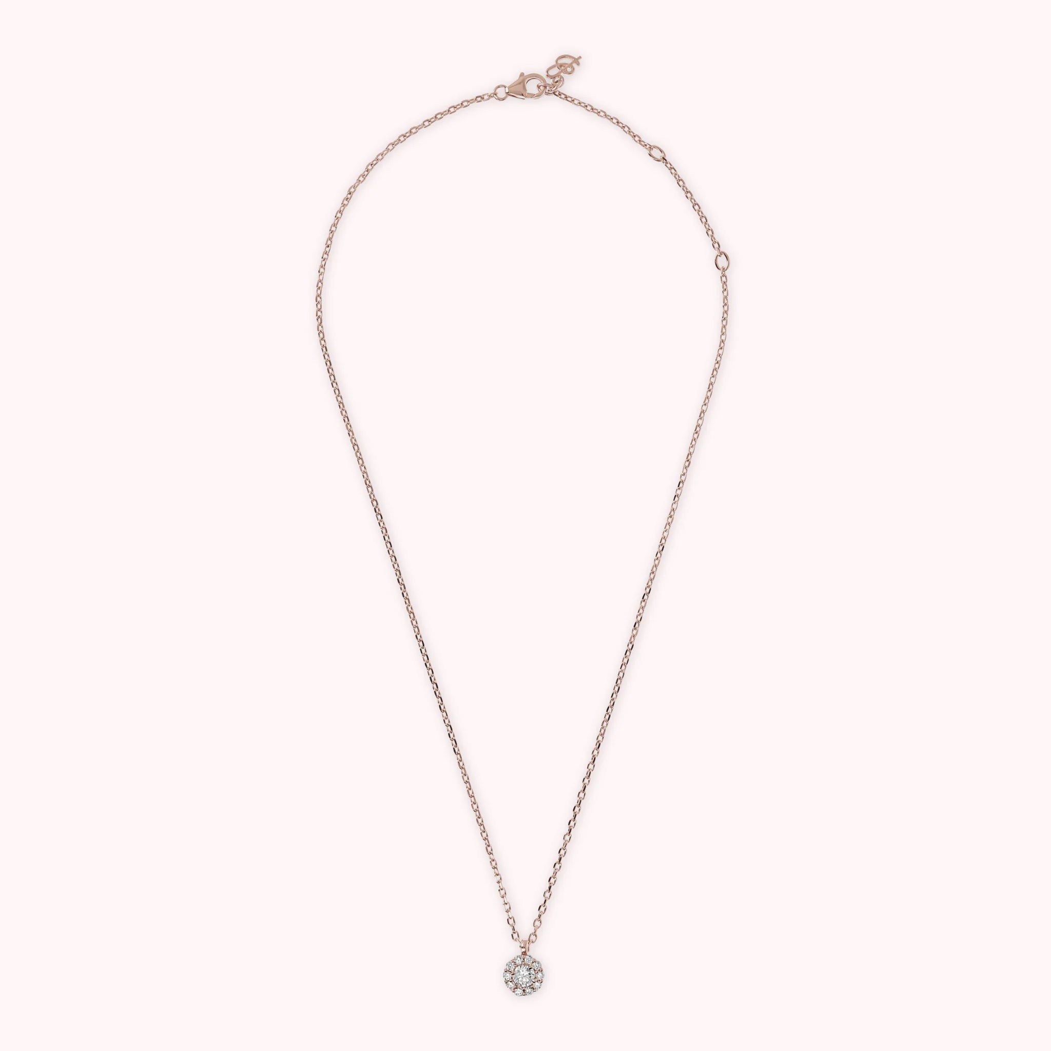 Collana Catena Forzatina con Pendente Fiore in Cubic Zirconia