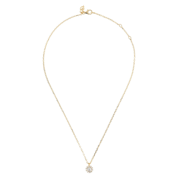 Rolo Golden Necklace and Pavé Pendant