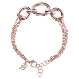 Bracelet multi-rangs avec chaîne Forzatina et éléments ovales