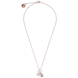 Necklace with Trilogy Pendant in Natural Stone and Freshwater Cultured Pearls