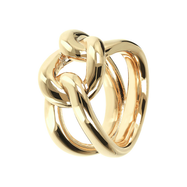 Golden Ring with Braided Link