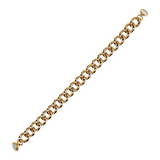 Golden Curb Chain Bracelet Maxi Diamond Cut Links