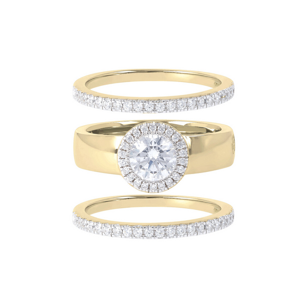 Set of Golden Rings with Cubic Zirconia