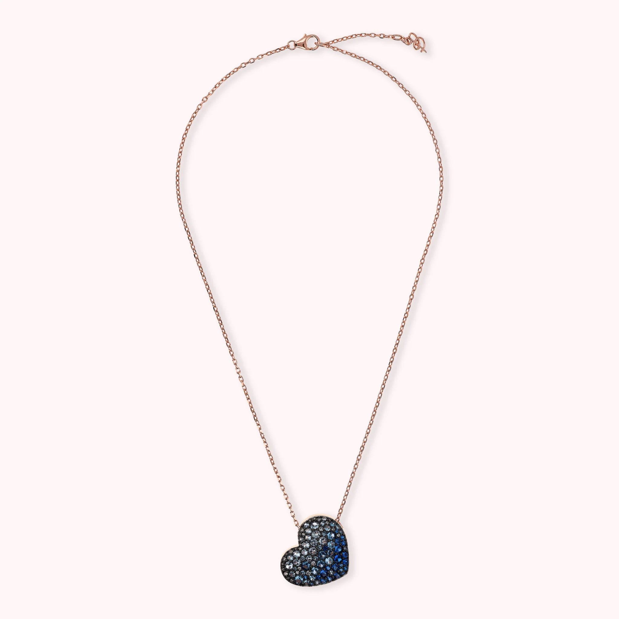 Mixed Heart Pavé Necklace