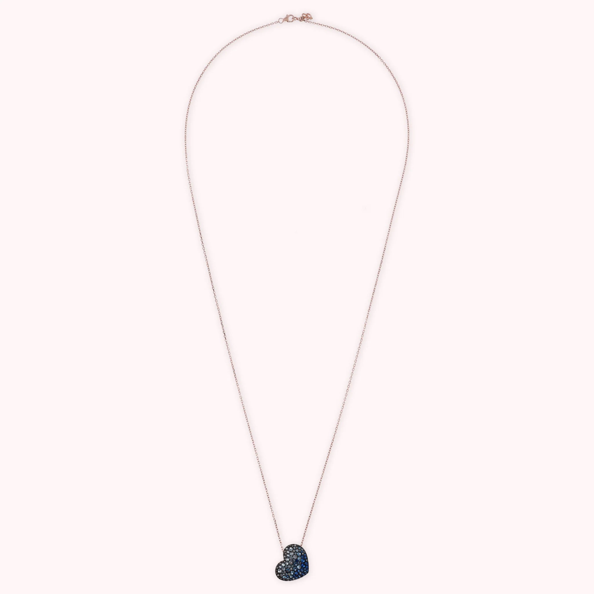Mixed Heart Pavé Necklace