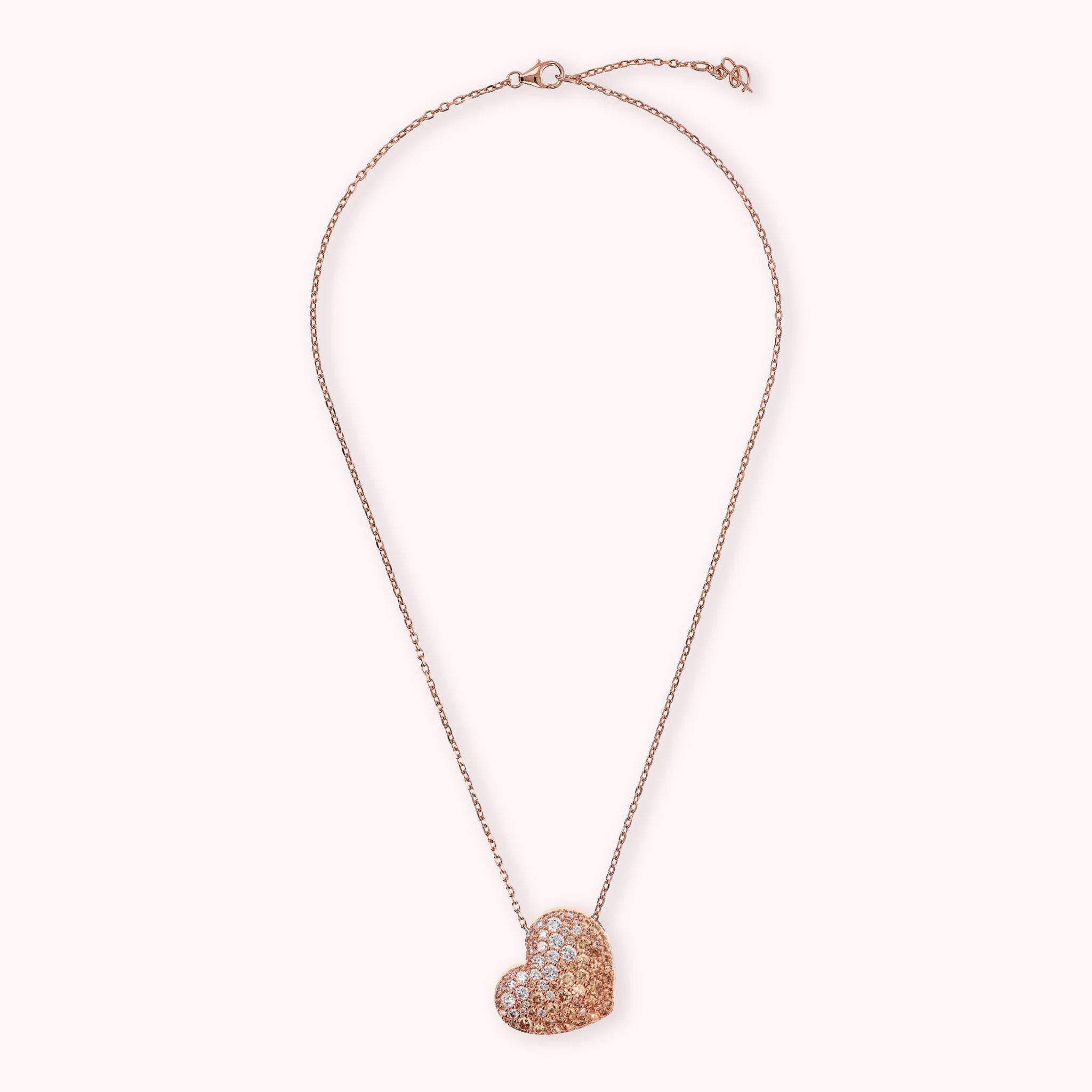 Mixed Heart Pavé Necklace