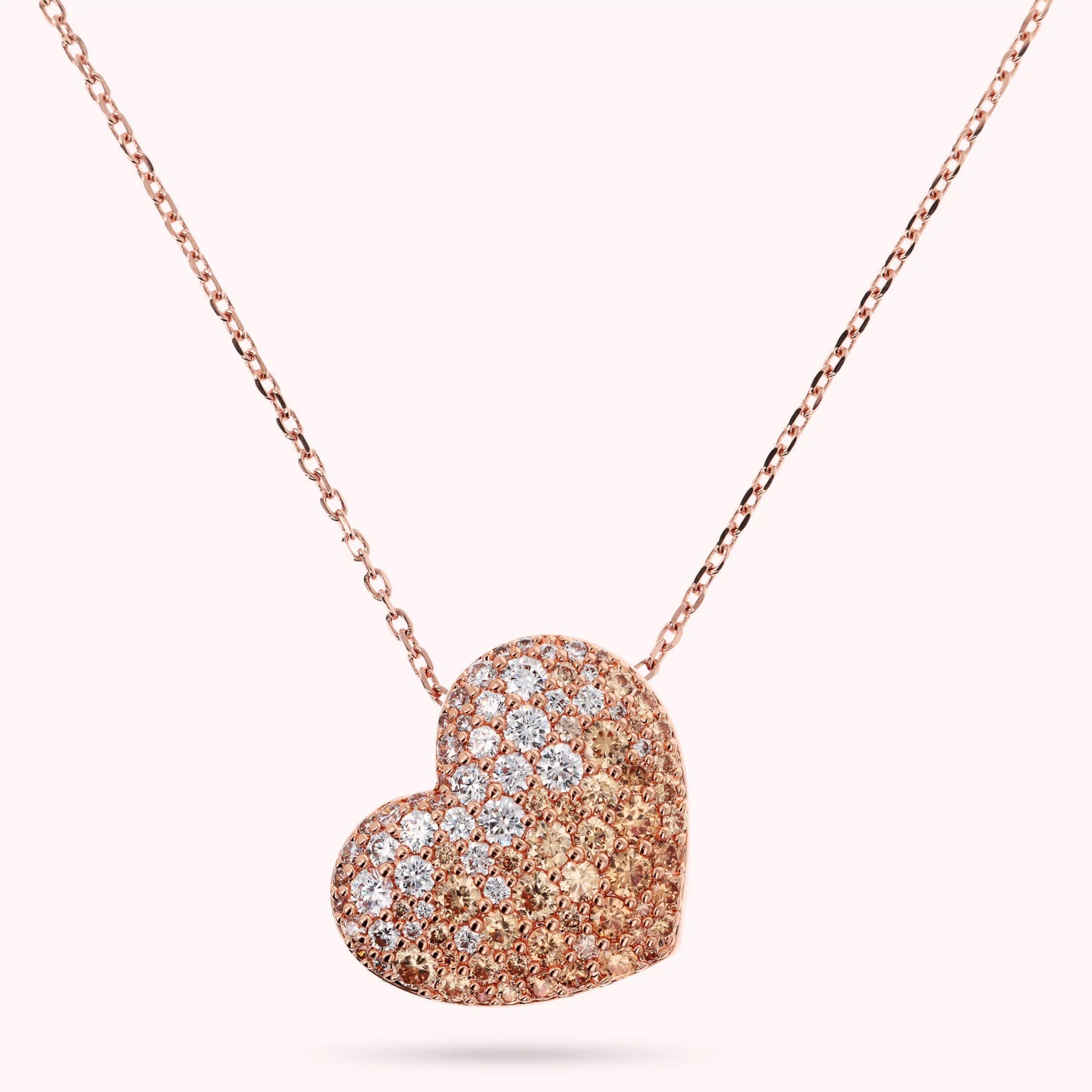 Collana con Pendente Cuore Pavé in Cubic Zirconia