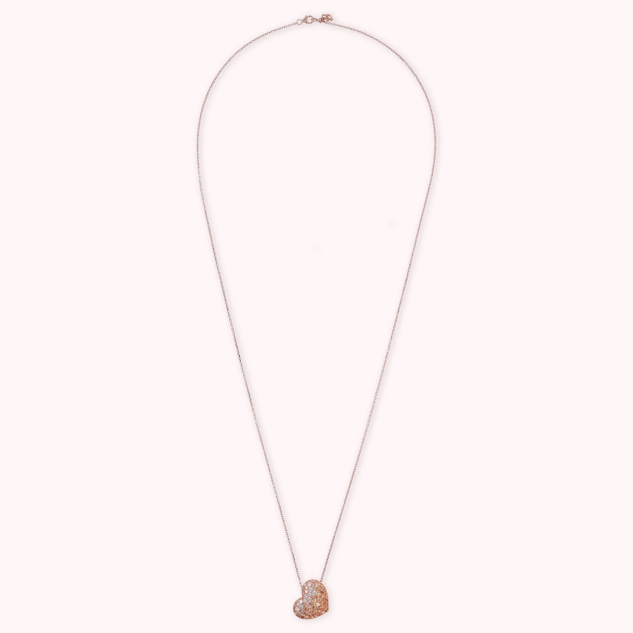 Mixed Heart Pavé Necklace