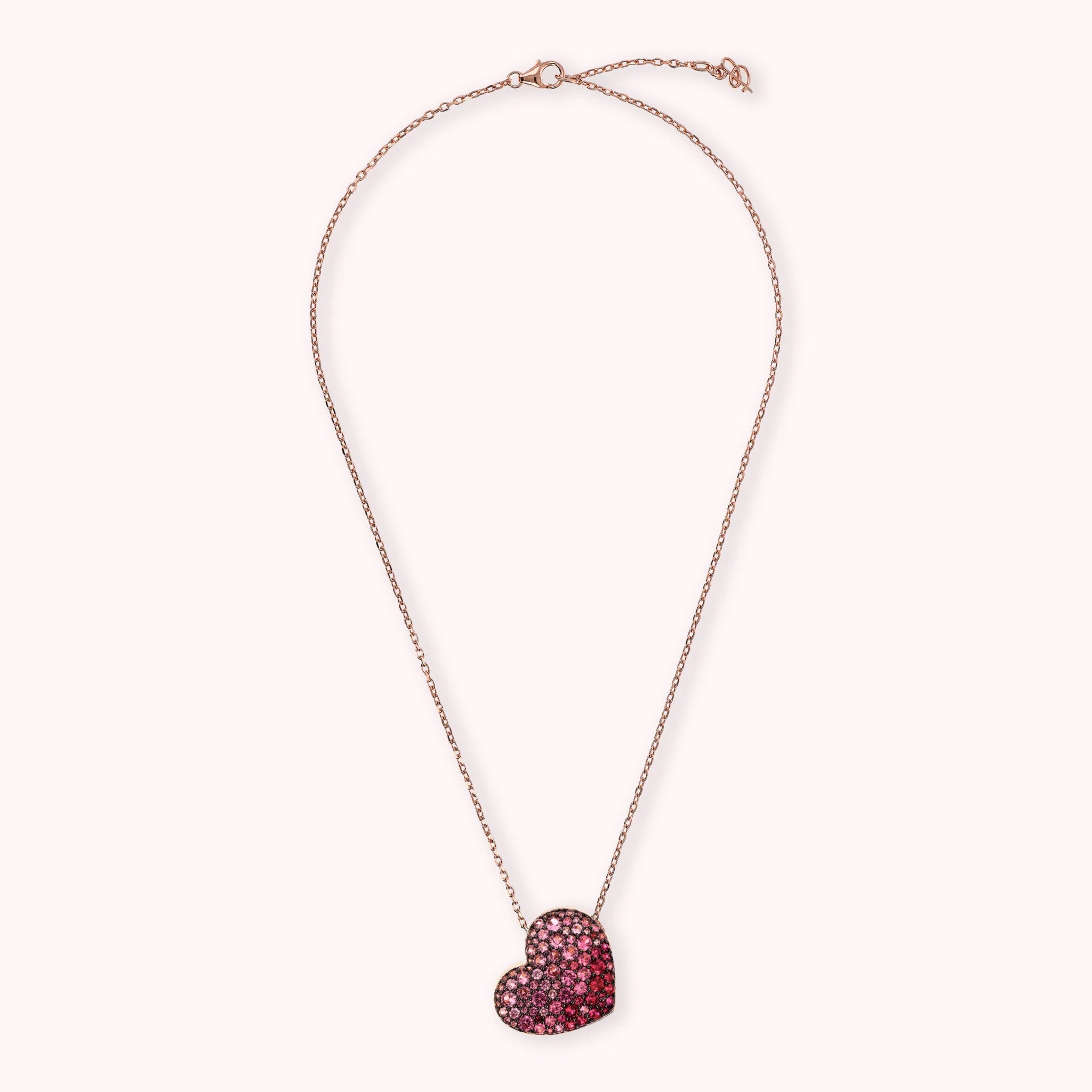 Mixed Heart Pavé Necklace