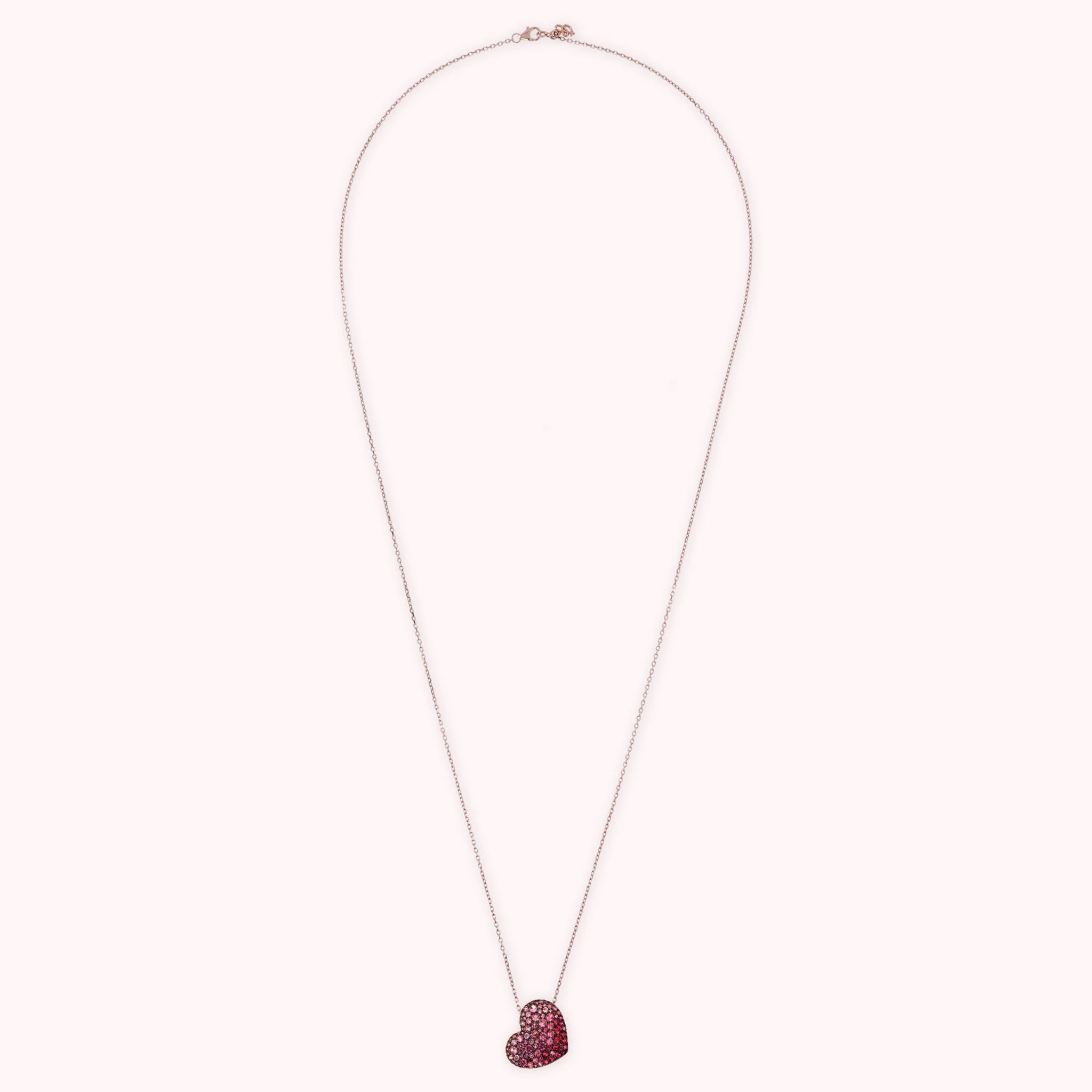 Mixed Heart Pavé Necklace