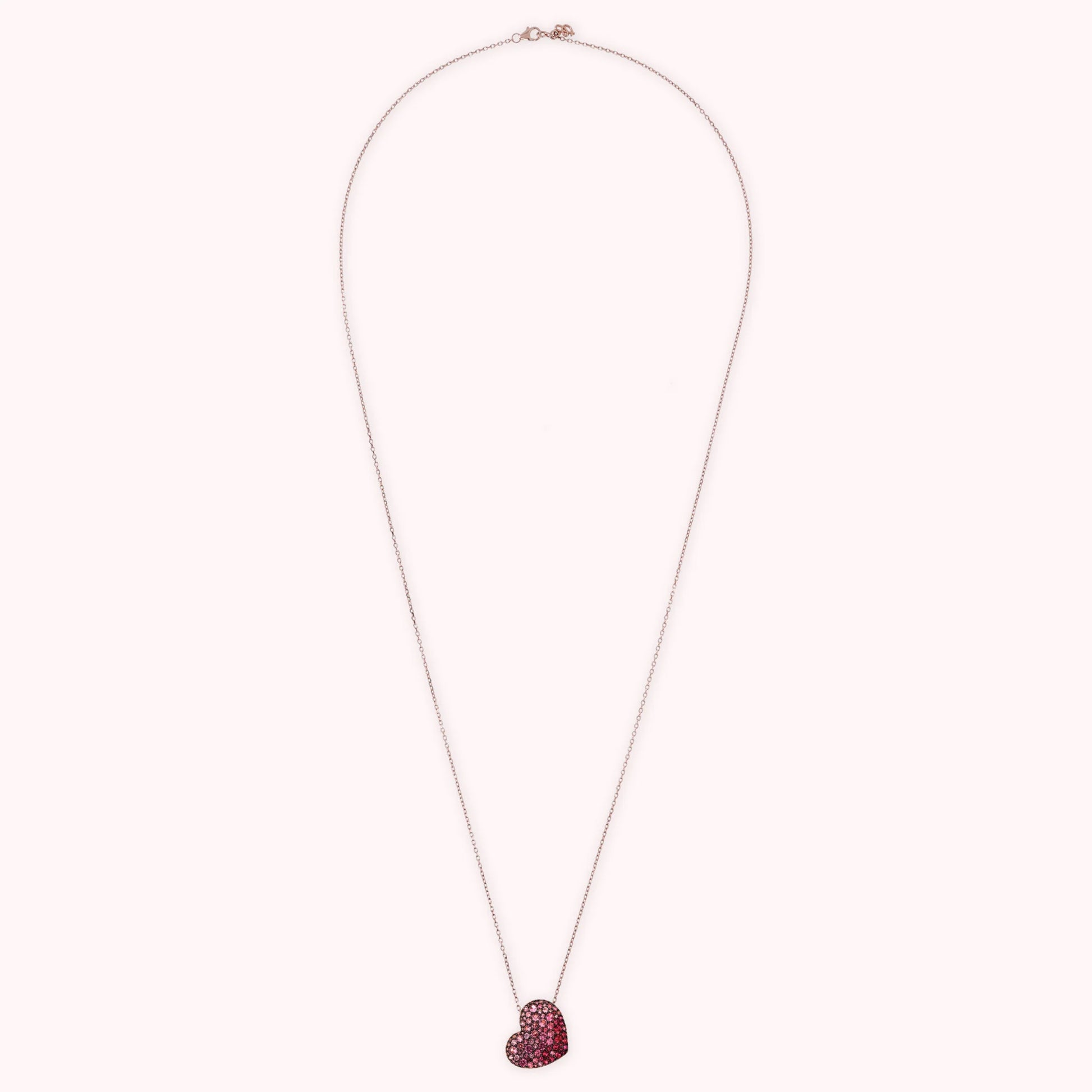 Collana con Pendente Cuore Pavé in Cubic Zirconia