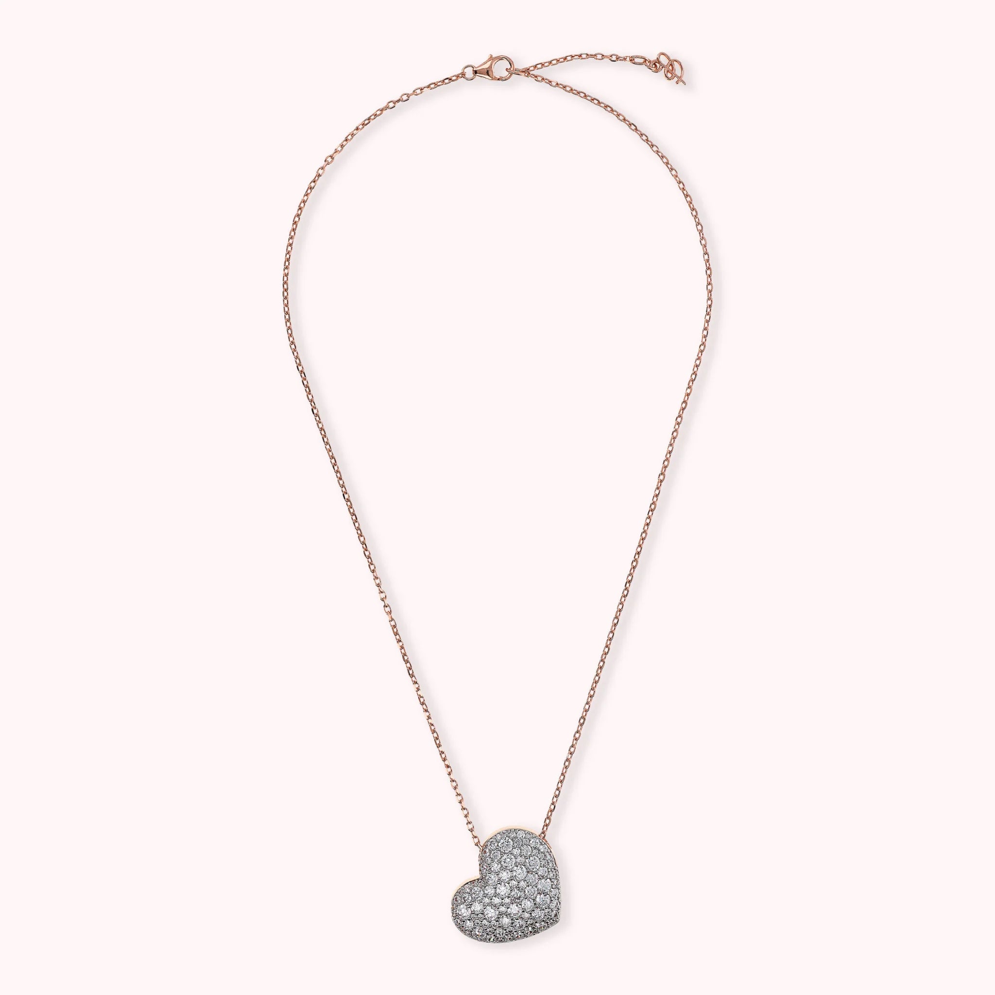 Mixed Heart Pavé Necklace
