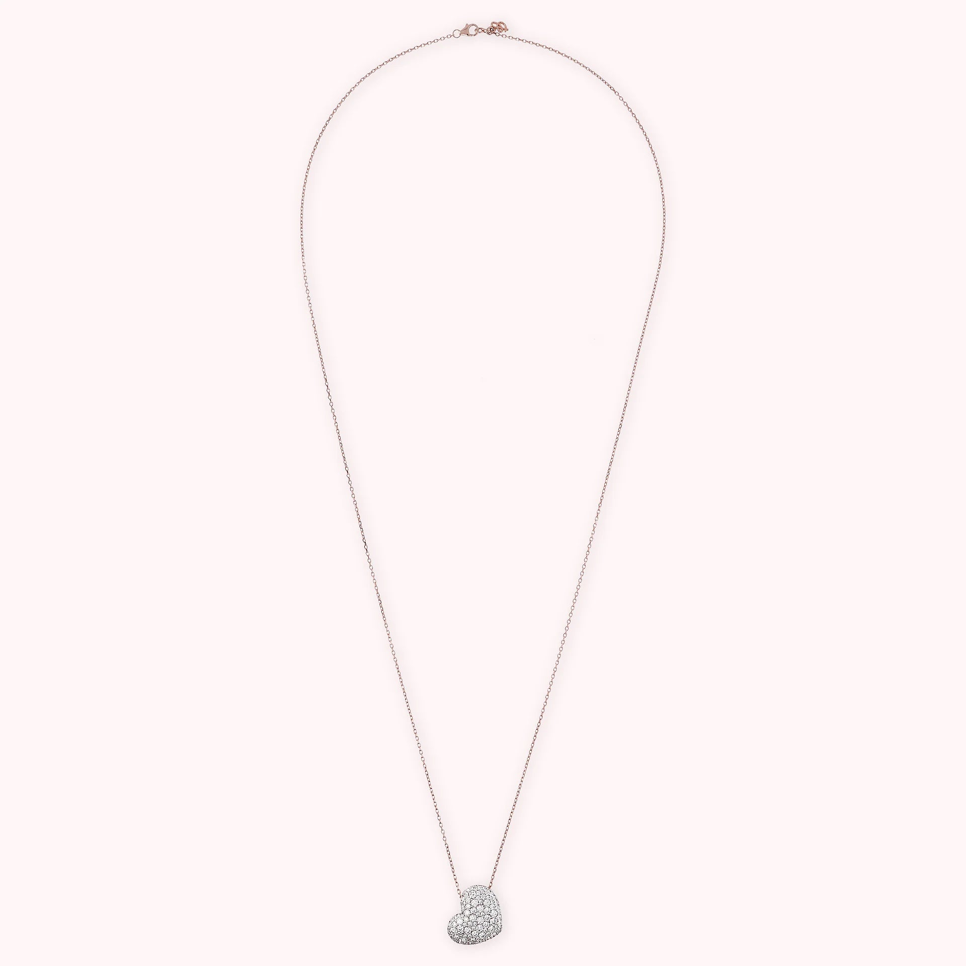 Collana con Pendente Cuore Pavé in Cubic Zirconia