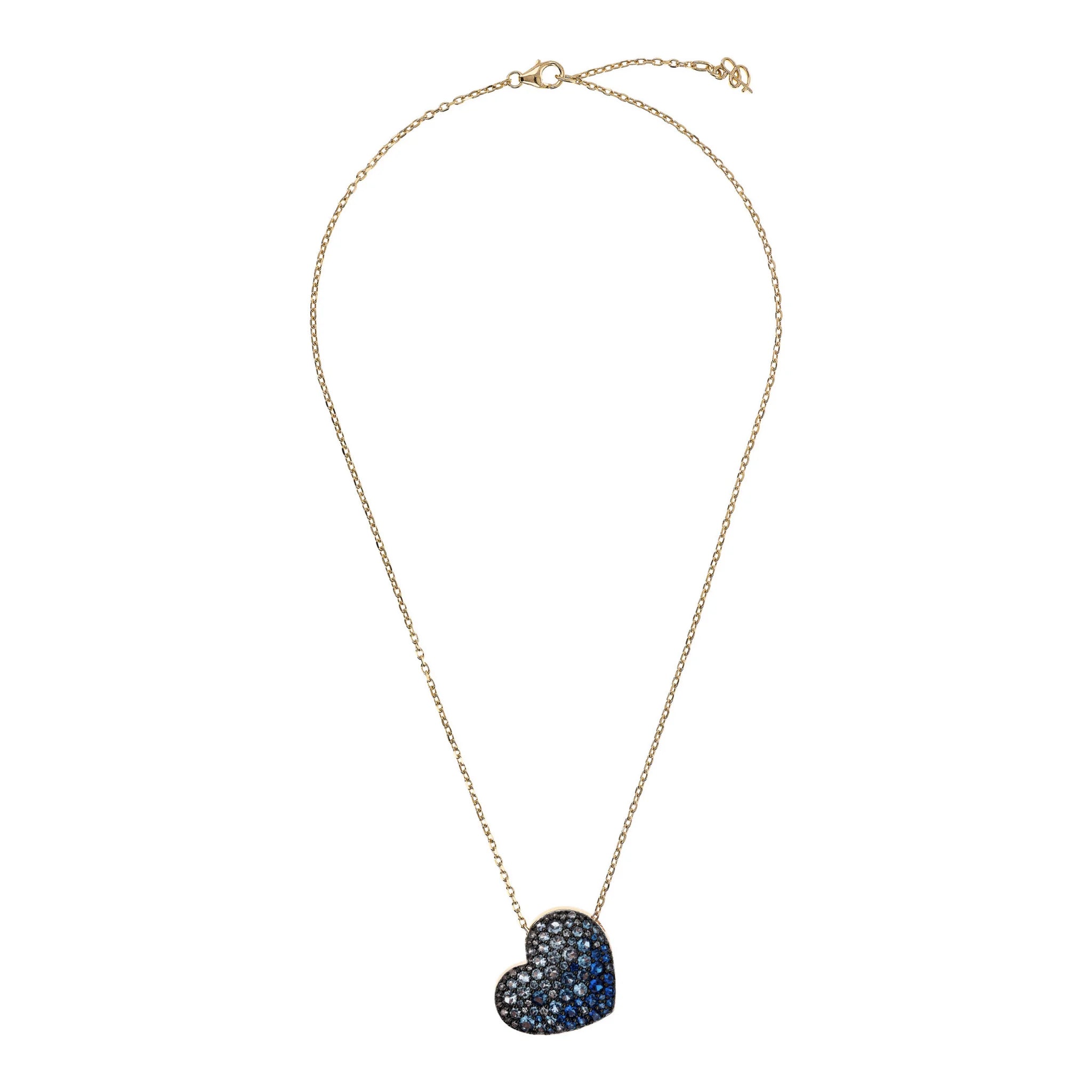 Collana Golden con Pendente Cuore Pavé in Cubic Zirconia