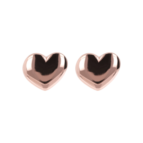 Polished Surface Lobe Heart Earrings