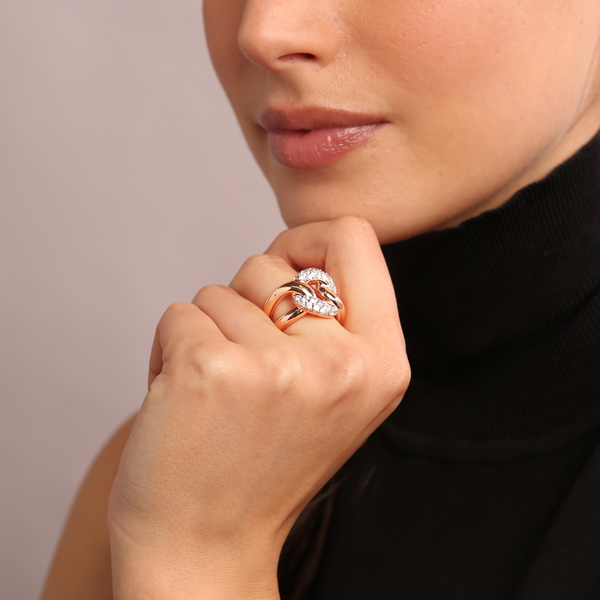 Ring with Cubic Zirconia Element