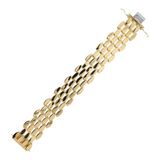 Golden Marquise Polished Link Bracelet