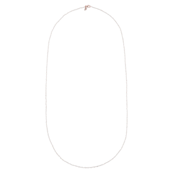 Rosenkranz-Halskette mit weißem Quarzit-Naturstein