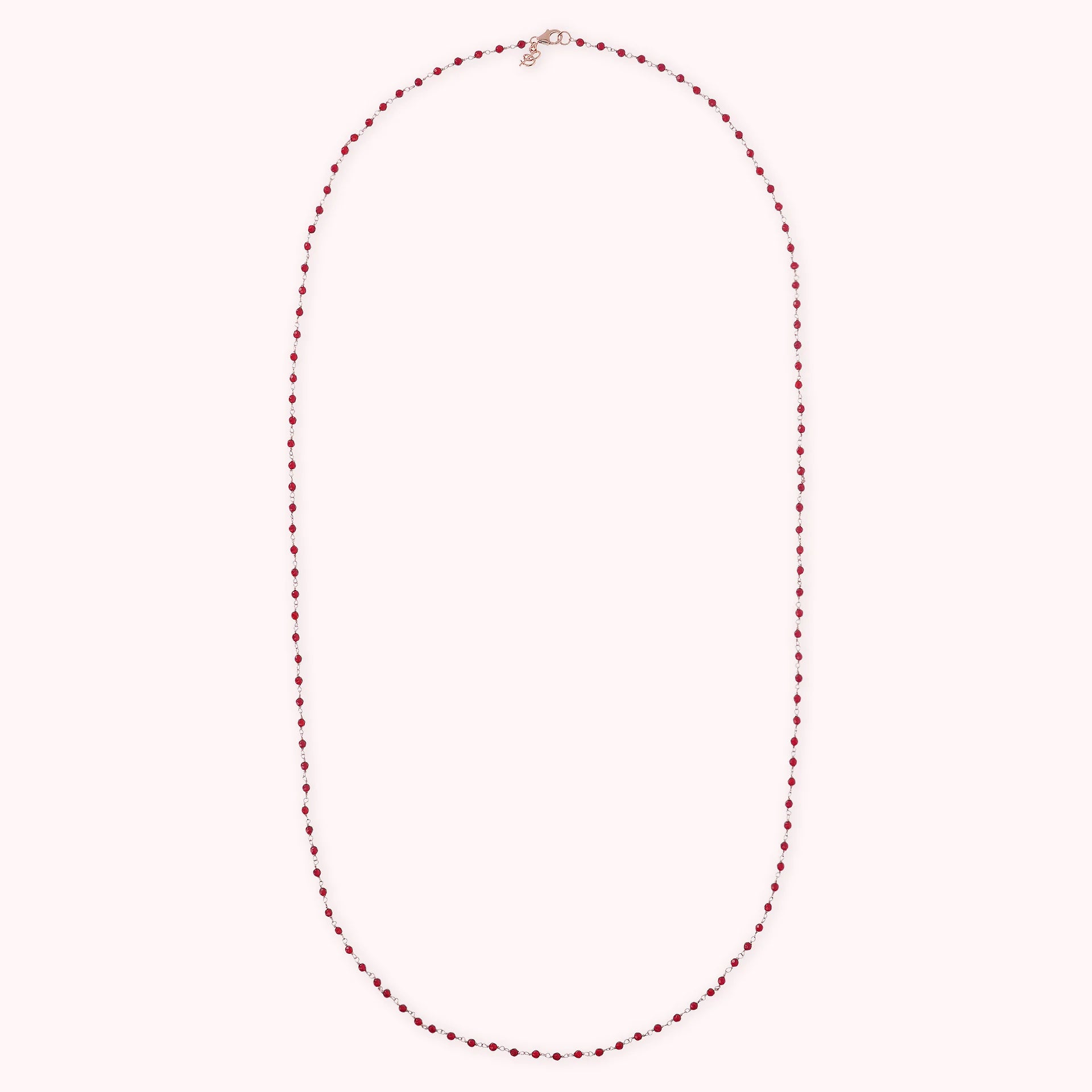 Collana Rosario con Pietra Naturale Agata Rossa