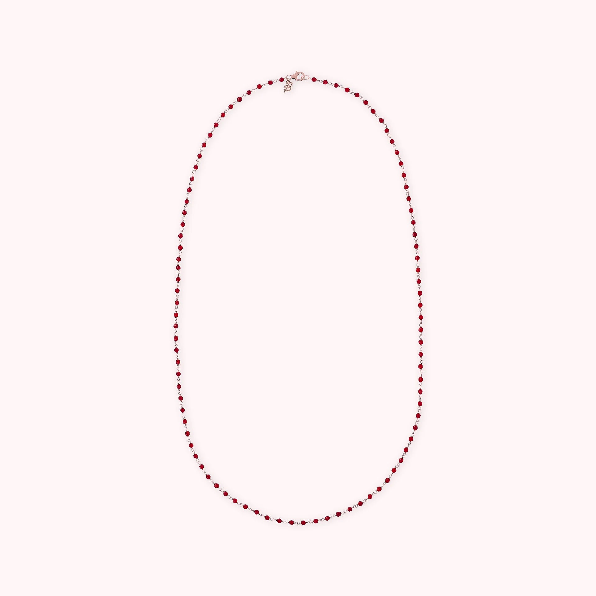 Collana Rosario con Pietra Naturale Agata Rossa