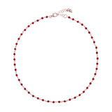 Rosenkranz-Halskette mit rotem Achat-Naturstein