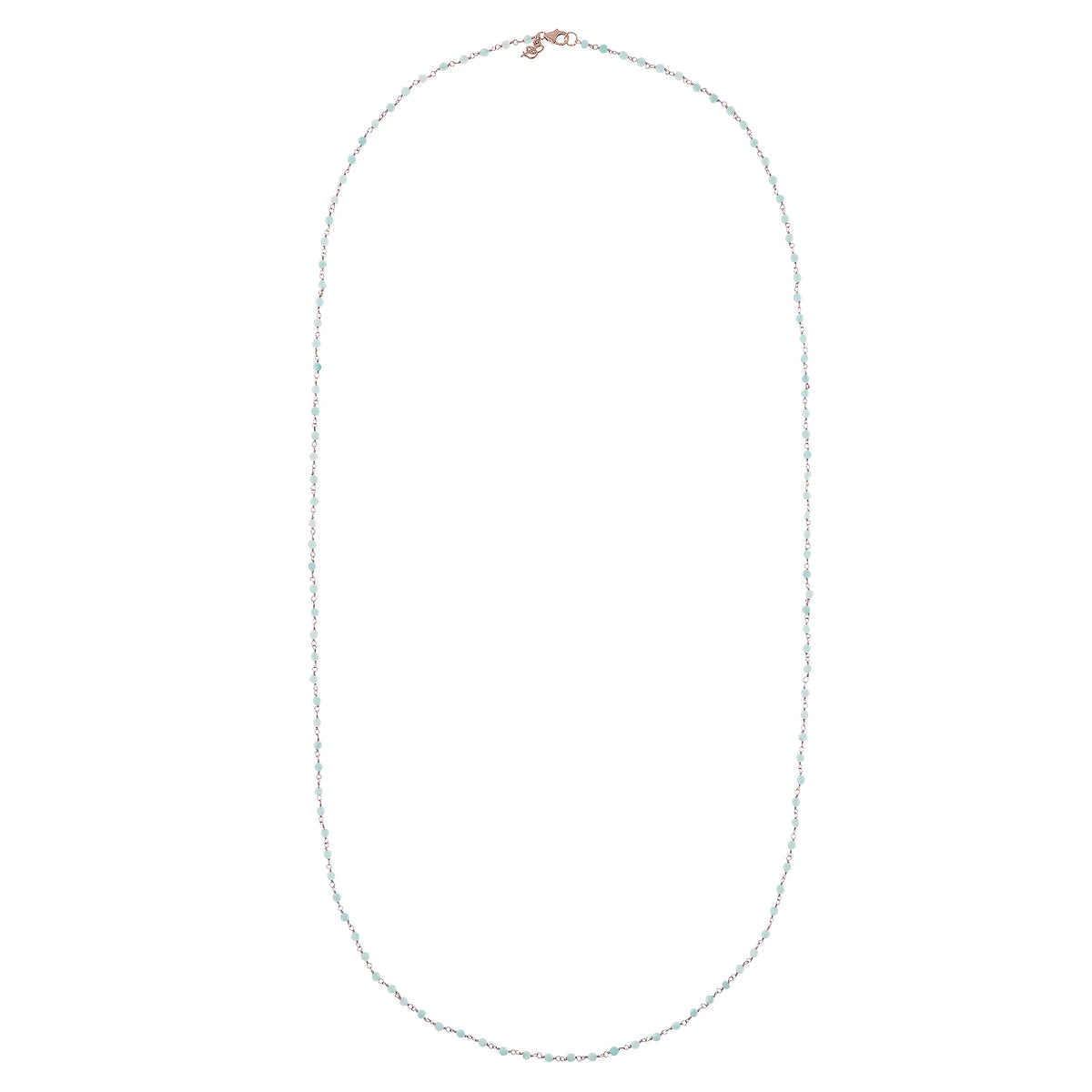 Collana Rosario con Pietra Naturale Quarzite Azzurra