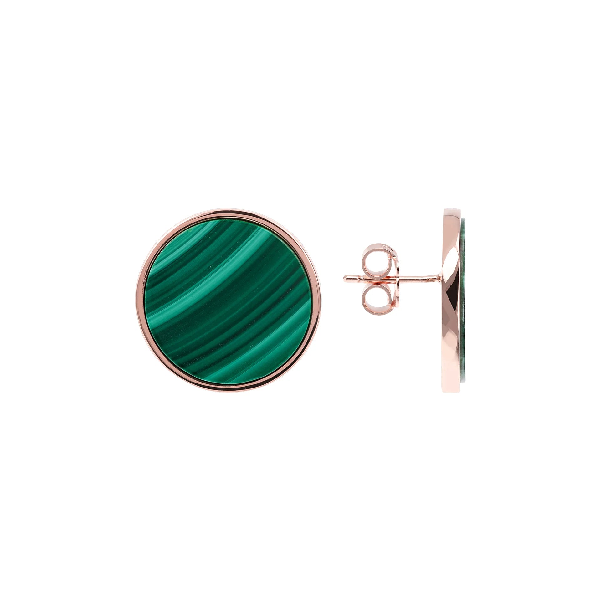 Boucles d'oreilles clous avec pierre naturelle