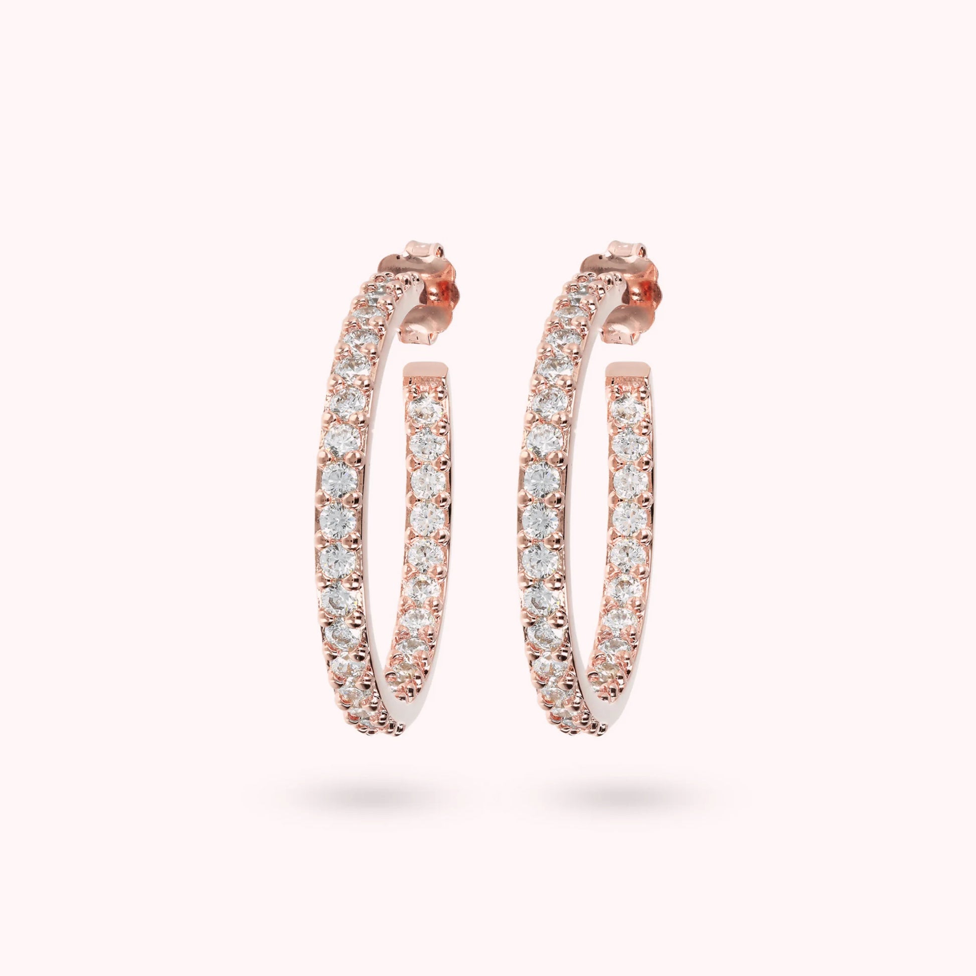 Cubic Zirconia Hoop Earrings