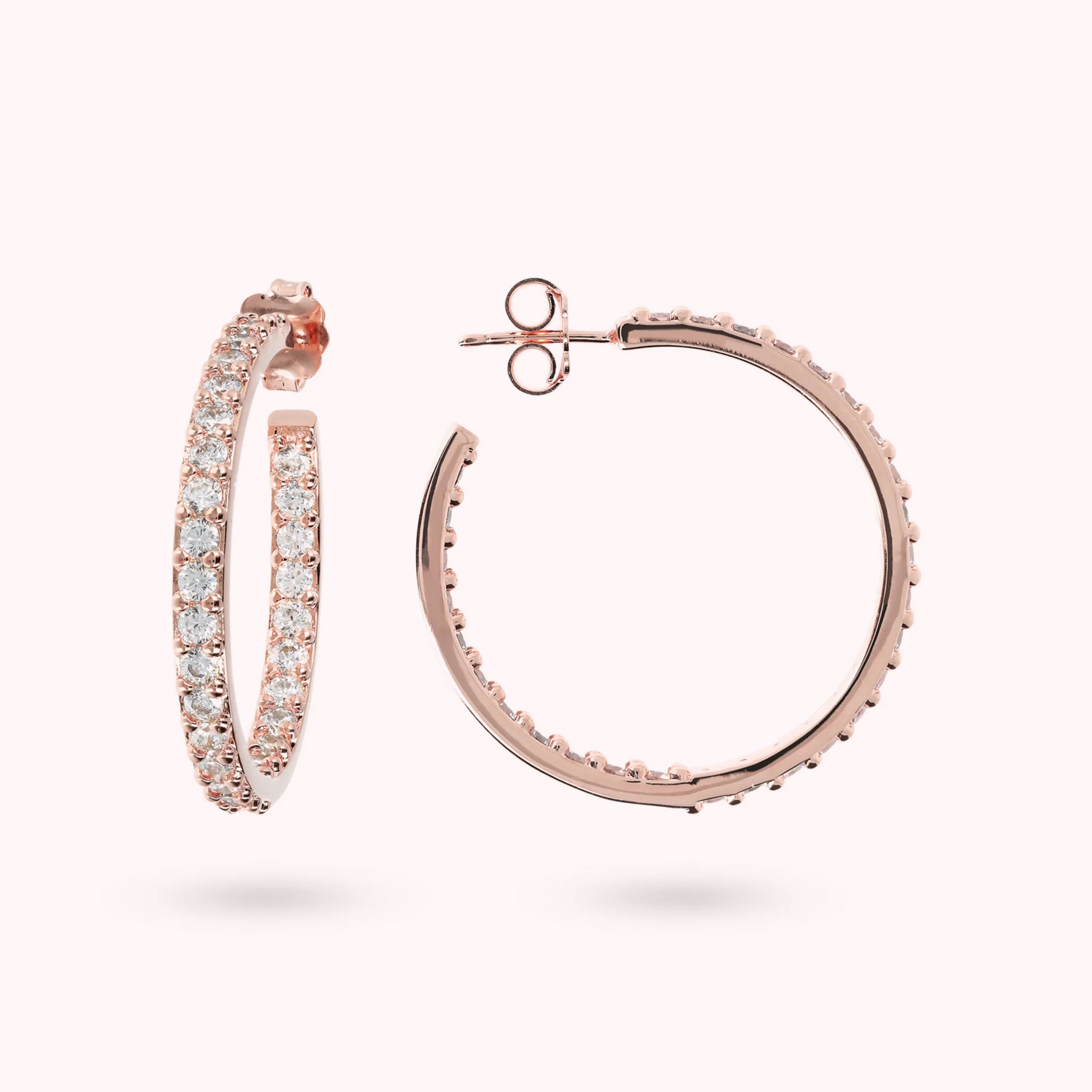 Cubic Zirconia Hoop Earrings