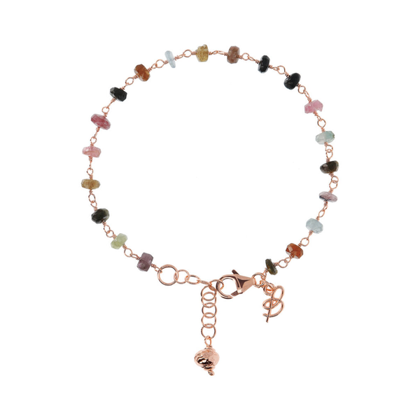 Rosary Bracelet with Multicolored Tourmaline